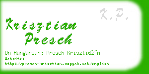 krisztian presch business card
